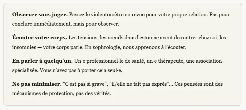 Que faire si vous êtes victime de violence